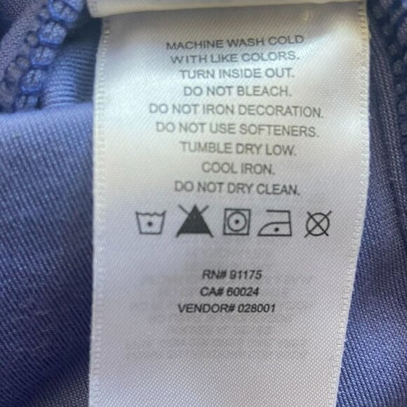 FILA Velour 1/4 Zip Blue Logo Hoodie Womens Medium - Picture 8 of 8